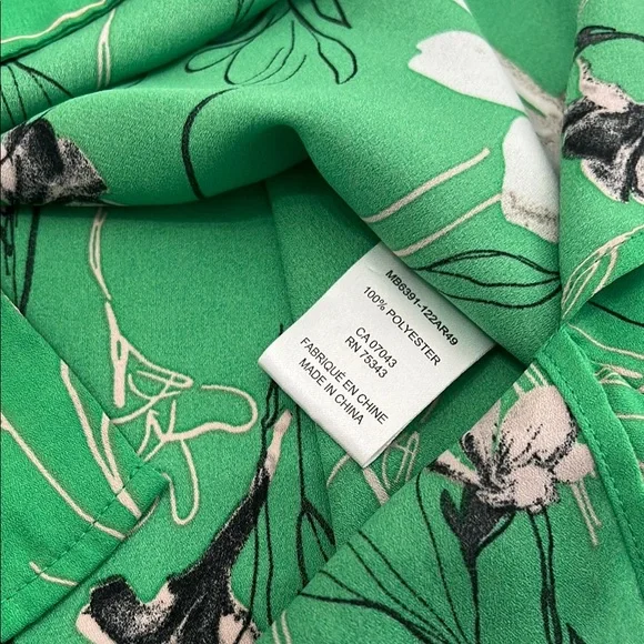 Rachel Zoe Floral Green Sleeveless Top - Picture 4 of 5